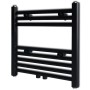 Black straight bathroom towel radiator 480x480 mm by vidaXL, Radiators - Ref: Foro24-141904, Price: 65,28 €, Discount: %