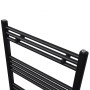 Black straight bathroom towel radiator 480x480 mm by vidaXL, Radiators - Ref: Foro24-141904, Price: 65,28 €, Discount: %