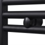 Black straight bathroom towel radiator 480x480 mm by vidaXL, Radiators - Ref: Foro24-141904, Price: 65,28 €, Discount: %