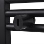 Radiador toallero de baño recto negro 480x480 mm de vidaXL, Radiadores - Ref: Foro24-141904, Precio: 65,28 €, Descuento: %