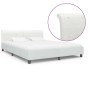 Estructura de cama de cuero sintético blanco 160x200 cm de vidaXL, Camas y somieres - Ref: Foro24-284874, Precio: 240,62 €, D...