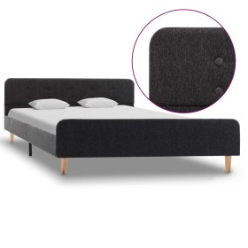 Dark gray burlap bed frame 140x200 cm by vidaXL, Beds and slatted bases - Ref: Foro24-284897, Price: 203,99 €, Discount: %