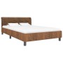 Brown artificial suede leather bed frame 140x200 cm by vidaXL, Beds and slatted bases - Ref: Foro24-284891, Price: 233,43 €, ...