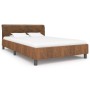 Brown artificial suede leather bed frame 140x200 cm by vidaXL, Beds and slatted bases - Ref: Foro24-284891, Price: 233,43 €, ...