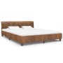 Brown artificial suede leather bed frame 180x200 cm by vidaXL, Beds and slatted bases - Ref: Foro24-284893, Price: 251,99 €, ...