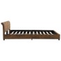 Brown artificial suede leather bed frame 180x200 cm by vidaXL, Beds and slatted bases - Ref: Foro24-284893, Price: 251,99 €, ...