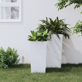 Planter with removable interior PP rattan white 11/26.5 L by vidaXL, Pots and planters - Ref: Foro24-364674, Price: 30,99 €, ...