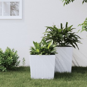 Planter with removable white PP rattan interior 21/32 L by vidaXL, Pots and planters - Ref: Foro24-364680, Price: 32,99 €, Di...