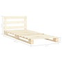 Estructura de cama de palés madera maciza de pino 90x200 cm de vidaXL, Camas y somieres - Ref: Foro24-285241, Precio: 107,62 ...