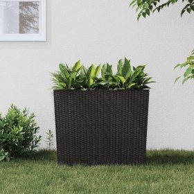 Planter with removable interior PP rattan brown 12/44 L by vidaXL, Pots and planters - Ref: Foro24-364688, Price: 42,99 €, Di...