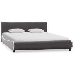 Anthracite gray synthetic leather bed frame 140x200 cm by vidaXL, Beds and slatted bases - Ref: Foro24-285005, Price: 277,99 ...