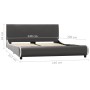 Anthracite gray synthetic leather bed frame 140x200 cm by vidaXL, Beds and slatted bases - Ref: Foro24-285005, Price: 277,99 ...