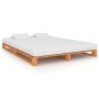 Estructura de cama de palés madera maciza pino marrón 200x200cm de vidaXL, Camas y somieres - Ref: Foro24-285268, Precio: 156...