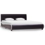 Bed frame with LED in black synthetic leather 140x200 cm by vidaXL, Beds and slatted bases - Ref: Foro24-285023, Price: 237,9...