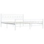 Estructura de cama de metal blanco 140x200 cm de vidaXL, Camas y somieres - Ref: Foro24-285298, Precio: 122,43 €, Descuento: %