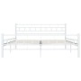 Estructura de cama de metal blanco 140x200 cm de vidaXL, Camas y somieres - Ref: Foro24-285298, Precio: 122,43 €, Descuento: %