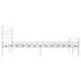 Estructura de cama de metal blanco 140x200 cm de vidaXL, Camas y somieres - Ref: Foro24-285298, Precio: 122,43 €, Descuento: %