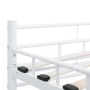 Estructura de cama de metal blanco 140x200 cm de vidaXL, Camas y somieres - Ref: Foro24-285298, Precio: 122,43 €, Descuento: %