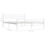 Estructura de cama de metal blanco 140x200 cm de vidaXL, Camas y somieres - Ref: Foro24-285298, Precio: 122,43 €, Descuento: %