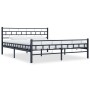 Estructura de cama de acero negro 160x200 cm de vidaXL, Camas y somieres - Ref: Foro24-285279, Precio: 138,58 €, Descuento: %