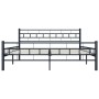 Estructura de cama de acero negro 160x200 cm de vidaXL, Camas y somieres - Ref: Foro24-285279, Precio: 138,58 €, Descuento: %