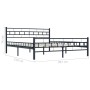 Black steel bed frame 200x200 cm by vidaXL, Beds and slatted bases - Ref: Foro24-285281, Price: 147,52 €, Discount: %