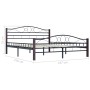 Black metal bed frame 160x200 cm by vidaXL, Beds and slatted bases - Ref: Foro24-285294, Price: 149,44 €, Discount: %