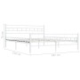 Estructura de cama de metal blanca 180x200 cm de vidaXL, Camas y somieres - Ref: Foro24-285300, Precio: 136,20 €, Descuento: %