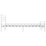 White metal bed frame 120x200 cm by vidaXL, Beds and slatted bases - Ref: Foro24-285297, Price: 99,74 €, Discount: %