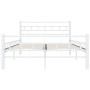 White metal bed frame 120x200 cm by vidaXL, Beds and slatted bases - Ref: Foro24-285297, Price: 99,74 €, Discount: %