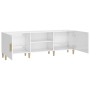 TV stand made of glossy white plywood 150x30x50 cm by vidaXL, TV Furniture - Ref: Foro24-812624, Price: 104,98 €, Discount: %