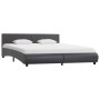 Estructura de cama de cuero sintético gris 180x200 cm de vidaXL, Camas y somieres - Ref: Foro24-285467, Precio: 222,99 €, Des...