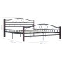 Black metal bed frame 200x200 cm by vidaXL, Beds and slatted bases - Ref: Foro24-285296, Price: 157,78 €, Discount: %