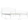 Estructura de cama de metal blanco 200x200 cm de vidaXL, Camas y somieres - Ref: Foro24-285306, Precio: 150,57 €, Descuento: %