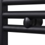 Black straight bathroom towel radiator 600 x 764 mm by vidaXL, Radiators - Ref: Foro24-141906, Price: 80,34 €, Discount: %