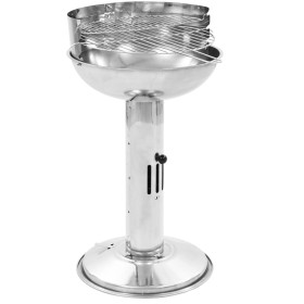 Barbacoa de carbón con pedestal de acero inoxidable de vidaXL, Barbacoas - Ref: Foro24-47853, Precio: 96,99 €, Descuento: %