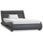 Bed frame with LED gray synthetic leather 100x200 cm by vidaXL, Beds and slatted bases - Ref: Foro24-285739, Price: 266,94 €,...