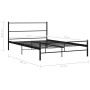 Estructura de cama de metal negro 140x200 cm de vidaXL, Camas y somieres - Ref: Foro24-286497, Precio: 94,96 €, Descuento: %