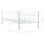 Bettgestell aus weißem Metall, 90 x 200 cm von vidaXL, Betten und Lattenroste - Ref: Foro24-286136, Preis: 99,26 €, Rabatt: %