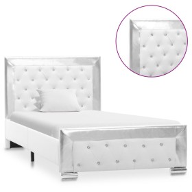 White synthetic leather bed frame 90x200 cm by vidaXL, Beds and slatted bases - Ref: Foro24-286787, Price: 253,99 €, Discount: %