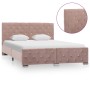 Pink velvet bed frame 140x200 cm by vidaXL, Beds and slatted bases - Ref: Foro24-286826, Price: 317,10 €, Discount: %