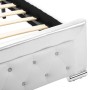 White synthetic leather bed frame 90x200 cm by vidaXL, Beds and slatted bases - Ref: Foro24-286787, Price: 253,99 €, Discount: %