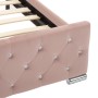 Pink velvet bed frame 140x200 cm by vidaXL, Beds and slatted bases - Ref: Foro24-286826, Price: 317,10 €, Discount: %