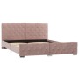 Estructura de cama de terciopelo rosa 160x200 cm de vidaXL, Camas y somieres - Ref: Foro24-286827, Precio: 337,99 €, Descuent...