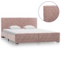 Estructura de cama de terciopelo rosa 160x200 cm de vidaXL, Camas y somieres - Ref: Foro24-286827, Precio: 337,99 €, Descuent...