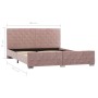 Estructura de cama de terciopelo rosa 160x200 cm de vidaXL, Camas y somieres - Ref: Foro24-286827, Precio: 337,99 €, Descuent...