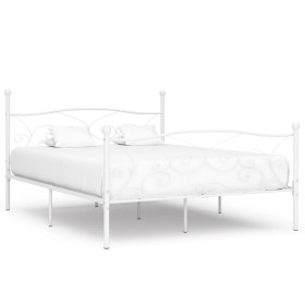 Bed frame with white metal slatted base 180x200 cm by vidaXL, Beds and slatted bases - Ref: Foro24-284452, Price: 179,26 €, D...