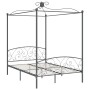 Estructura de cama con dosel metal gris 120x200 cm de vidaXL, Camas y somieres - Ref: Foro24-284482, Precio: 179,99 €, Descue...