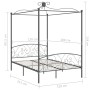 Estructura de cama con dosel metal gris 120x200 cm de vidaXL, Camas y somieres - Ref: Foro24-284482, Precio: 179,99 €, Descue...