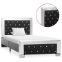 Black synthetic leather bed frame 90x200 cm by vidaXL, Beds and slatted bases - Ref: Foro24-286793, Price: 254,22 €, Discount: %